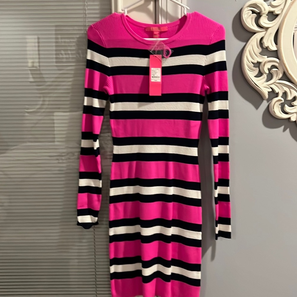 Lilly Pulitzer Adeen Sweater Dress in Mandevilla Pink